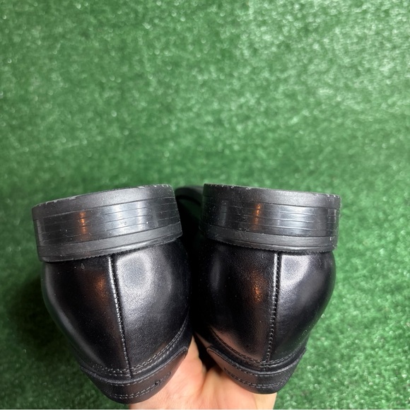 Aldo Black Leather Lace Up Almond Cap Toe Dress Shoes Mens Size 12 - Excellent - Picture 11 of 13